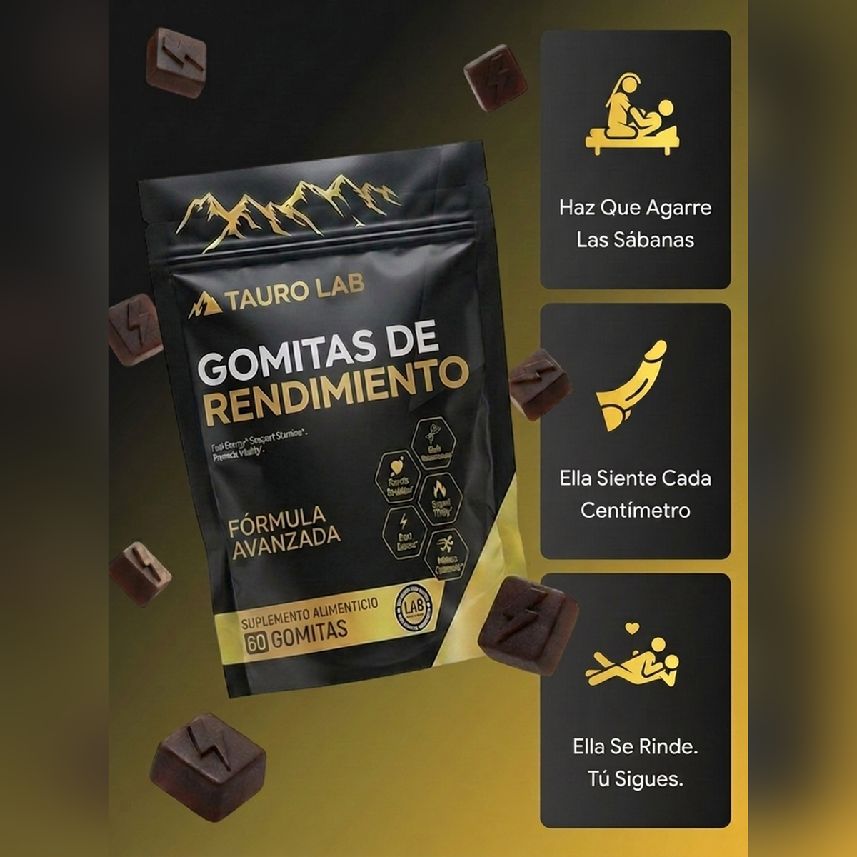 Gomitas de Rendimiento TAURO LAB — Shilajit 3000 mg 6 en 1